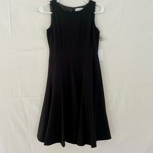 Calvin Klein sleeveless fit and flare black dress